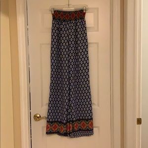 High-waisted Silk-feel Pants